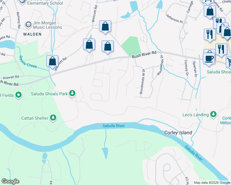 map of restaurants, bars, coffee shops, grocery stores, and more near 258 Hillsborough Road in Columbia
