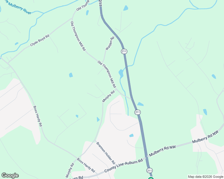 map of restaurants, bars, coffee shops, grocery stores, and more near 1301 Fieldstone Drive in Winder