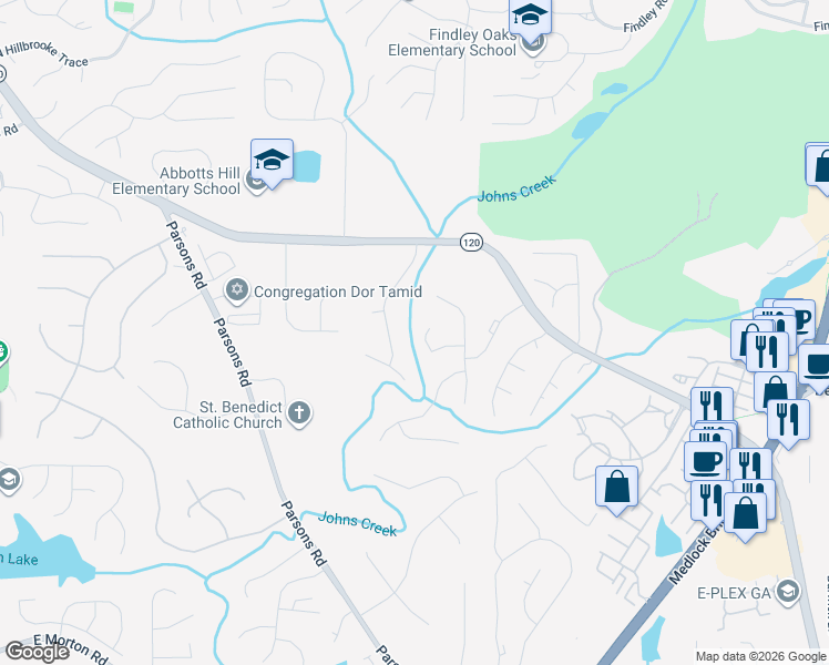 map of restaurants, bars, coffee shops, grocery stores, and more near 580 Coopers Close in Duluth