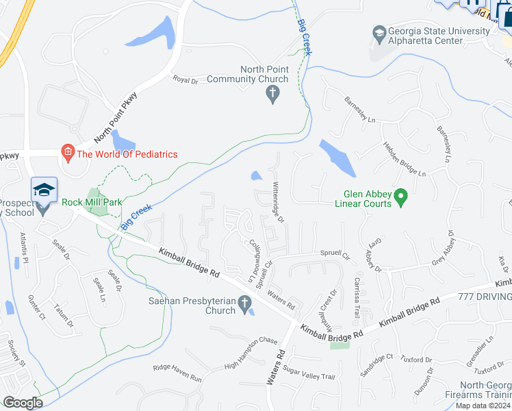 map of restaurants, bars, coffee shops, grocery stores, and more near 370 Wittenridge Court in Alpharetta