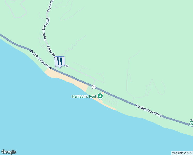 map of restaurants, bars, coffee shops, grocery stores, and more near 11813 Ellice Street in Malibu