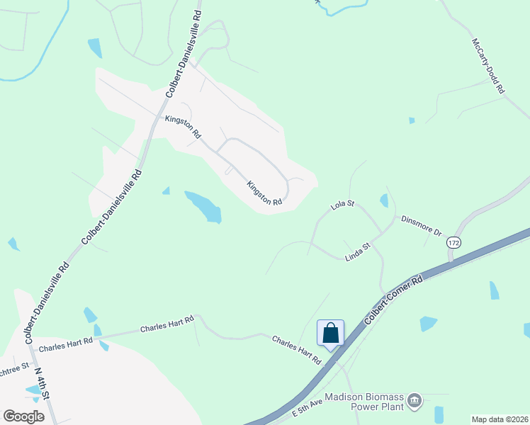 map of restaurants, bars, coffee shops, grocery stores, and more near 500 Kingston Road in Colbert