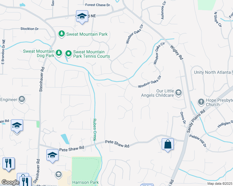 map of restaurants, bars, coffee shops, grocery stores, and more near 2871 Liberty Court in Marietta