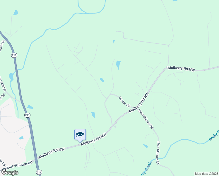 map of restaurants, bars, coffee shops, grocery stores, and more near 822 Knollwood Drive in Winder