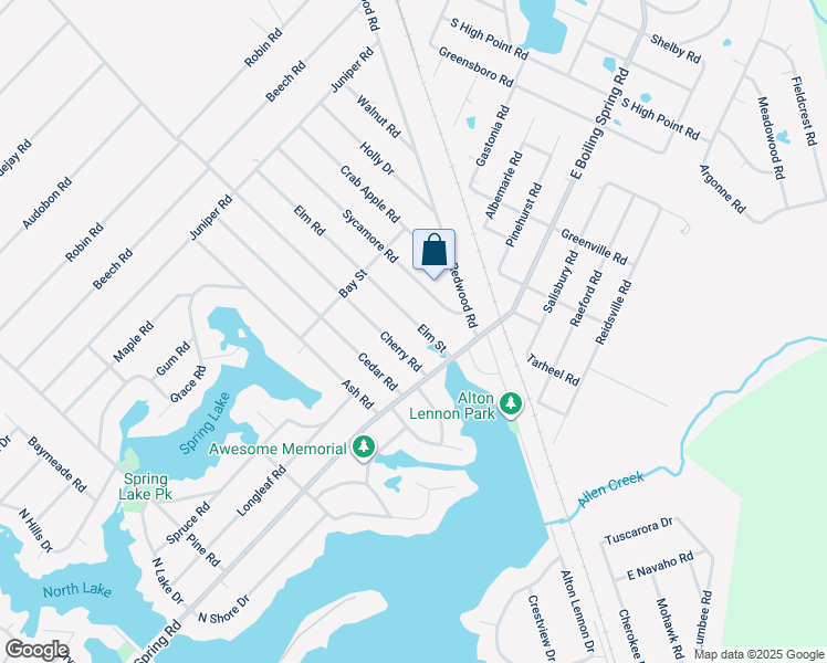 map of restaurants, bars, coffee shops, grocery stores, and more near 45 Elm Street in Southport