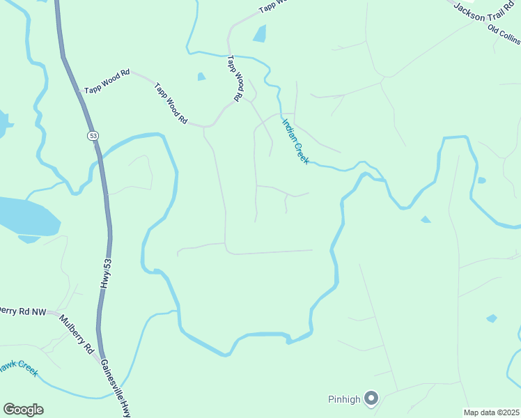 map of restaurants, bars, coffee shops, grocery stores, and more near 443 Races Road in Hoschton