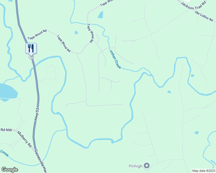 map of restaurants, bars, coffee shops, grocery stores, and more near in Hoschton