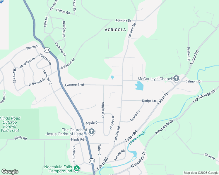map of restaurants, bars, coffee shops, grocery stores, and more near 209 Elsmore Blvd in Gadsden