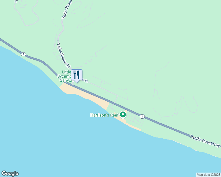 map of restaurants, bars, coffee shops, grocery stores, and more near 11865 Ellice Street in Malibu