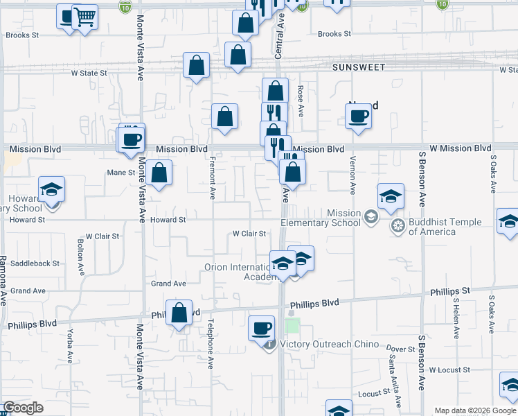 map of restaurants, bars, coffee shops, grocery stores, and more near 5212 Berkshire Way in Montclair