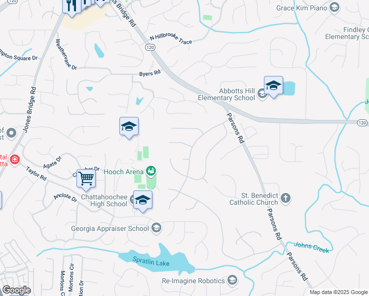 map of restaurants, bars, coffee shops, grocery stores, and more near 11160 Bentley Chase Drive in Duluth