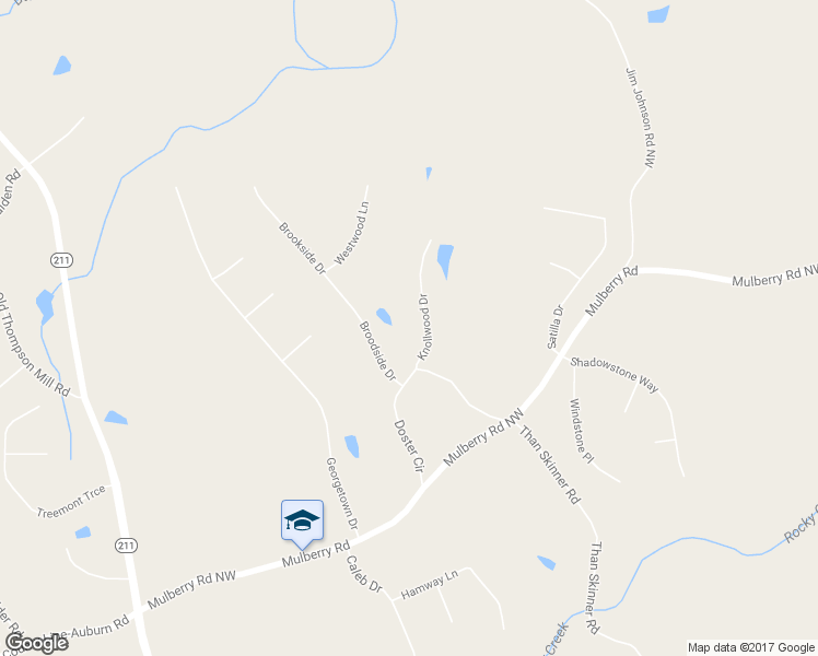 map of restaurants, bars, coffee shops, grocery stores, and more near 822 Knollwood Drive in Winder