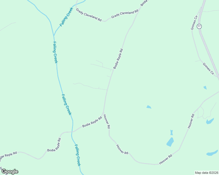 map of restaurants, bars, coffee shops, grocery stores, and more near 1293 Bodie Rayle Road in Elberton