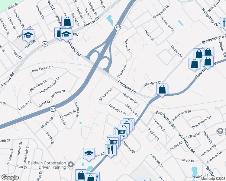map of restaurants, bars, coffee shops, grocery stores, and more near 1602 Barnhart Road in Columbia