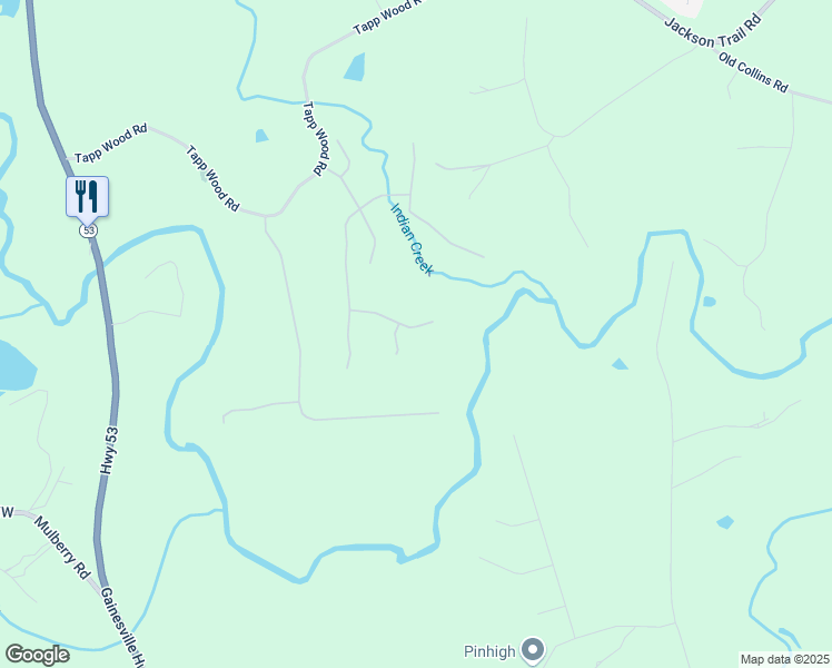 map of restaurants, bars, coffee shops, grocery stores, and more near 152 Blue Rider Trail in Hoschton