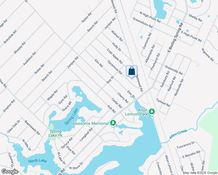 map of restaurants, bars, coffee shops, grocery stores, and more near 171 Cherry Road in Southport