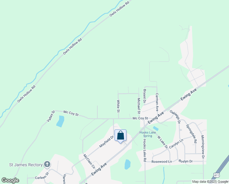 map of restaurants, bars, coffee shops, grocery stores, and more near 338 White Street in Gadsden