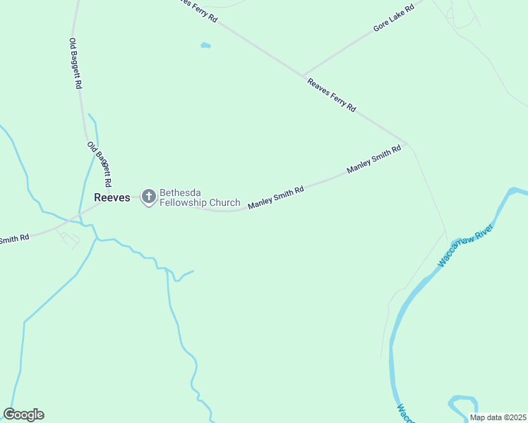 map of restaurants, bars, coffee shops, grocery stores, and more near 7140 Manley Smith Road in Nakina