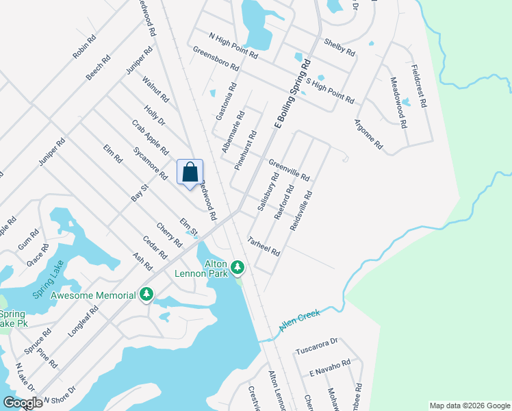 map of restaurants, bars, coffee shops, grocery stores, and more near 1781 Salisbury Road in Southport