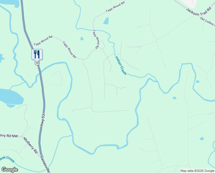 map of restaurants, bars, coffee shops, grocery stores, and more near 337 Durham Drive in Hoschton