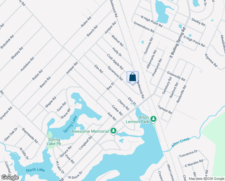 map of restaurants, bars, coffee shops, grocery stores, and more near 171 Cherry Road in Southport