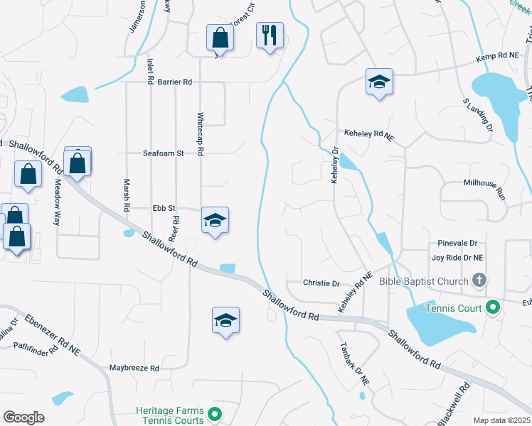 map of restaurants, bars, coffee shops, grocery stores, and more near 4331 Volnay Court in Marietta