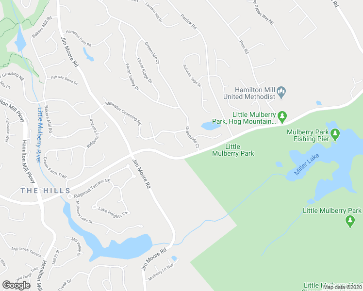 map of restaurants, bars, coffee shops, grocery stores, and more near 1665 Treybyrne Court Northeast in Dacula