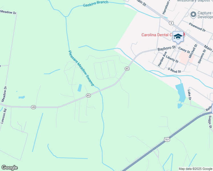 map of restaurants, bars, coffee shops, grocery stores, and more near 560 South Carolina 45 in Loris