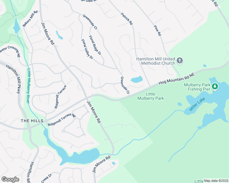 map of restaurants, bars, coffee shops, grocery stores, and more near 1640 Treybyrne Court Northeast in Dacula