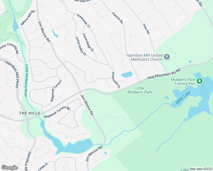 map of restaurants, bars, coffee shops, grocery stores, and more near 1640 Treybyrne Court Northeast in Dacula