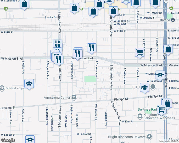 map of restaurants, bars, coffee shops, grocery stores, and more near 843 Maitland Privado in Ontario