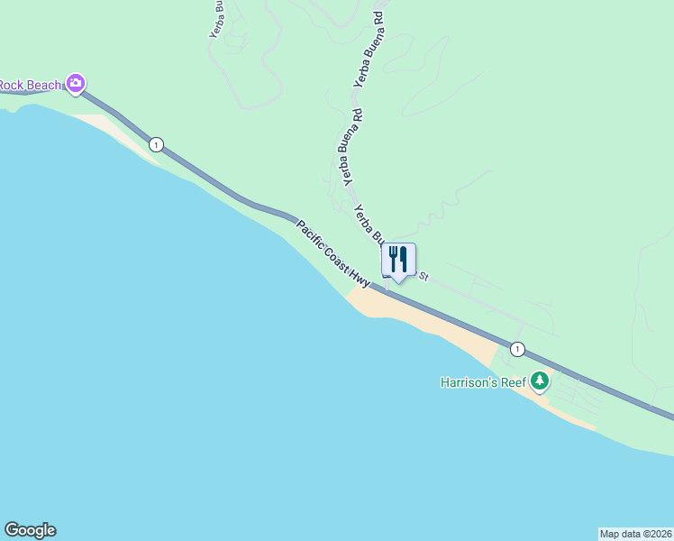 map of restaurants, bars, coffee shops, grocery stores, and more near 42560 Pacific Coast Highway in Malibu