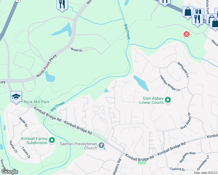 map of restaurants, bars, coffee shops, grocery stores, and more near 11250 Wittenridge Drive in Alpharetta