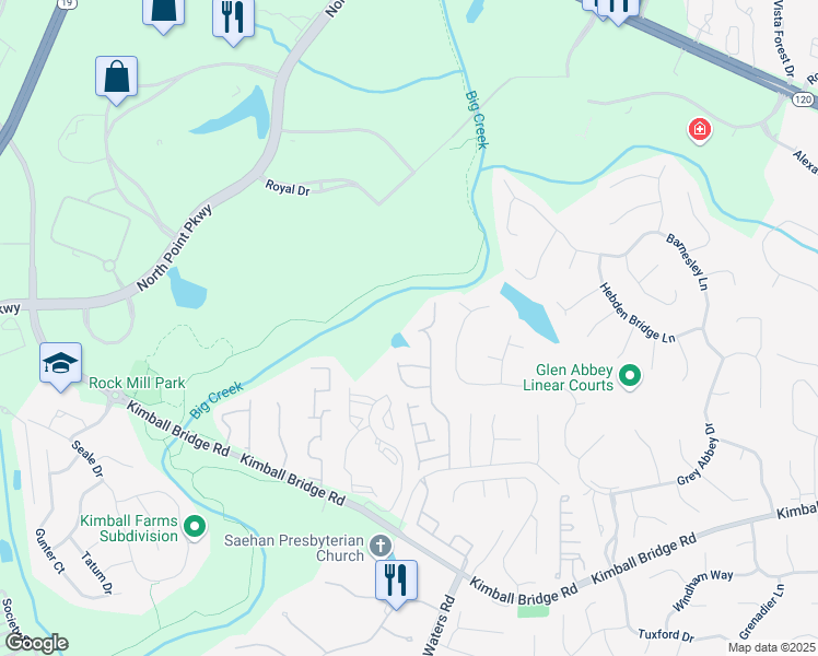 map of restaurants, bars, coffee shops, grocery stores, and more near 11250 Wittenridge Drive in Alpharetta