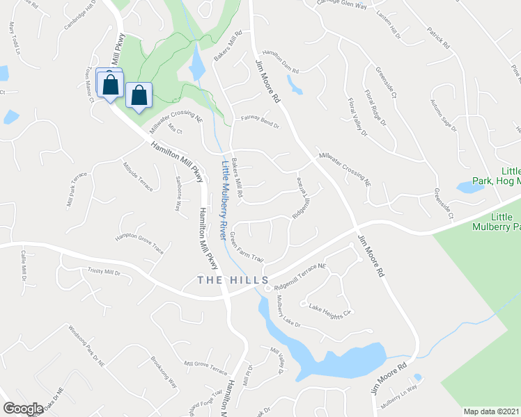 map of restaurants, bars, coffee shops, grocery stores, and more near 1752 Bakers Mill Road in Dacula
