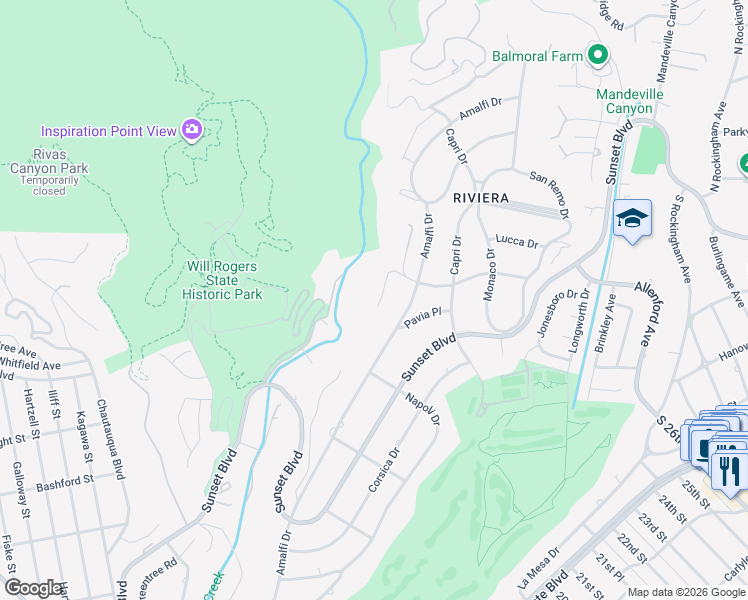 map of restaurants, bars, coffee shops, grocery stores, and more near 13741 Romany Drive in Los Angeles