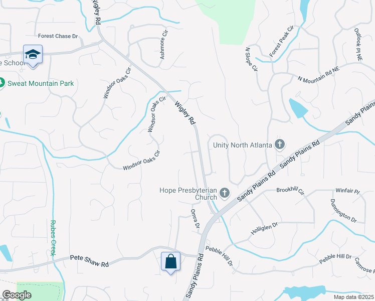 map of restaurants, bars, coffee shops, grocery stores, and more near 3333 Devaughn Drive in Marietta