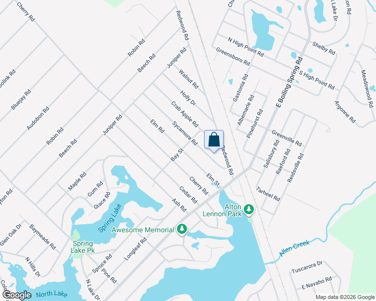map of restaurants, bars, coffee shops, grocery stores, and more near 175 Sycamore Road in Southport