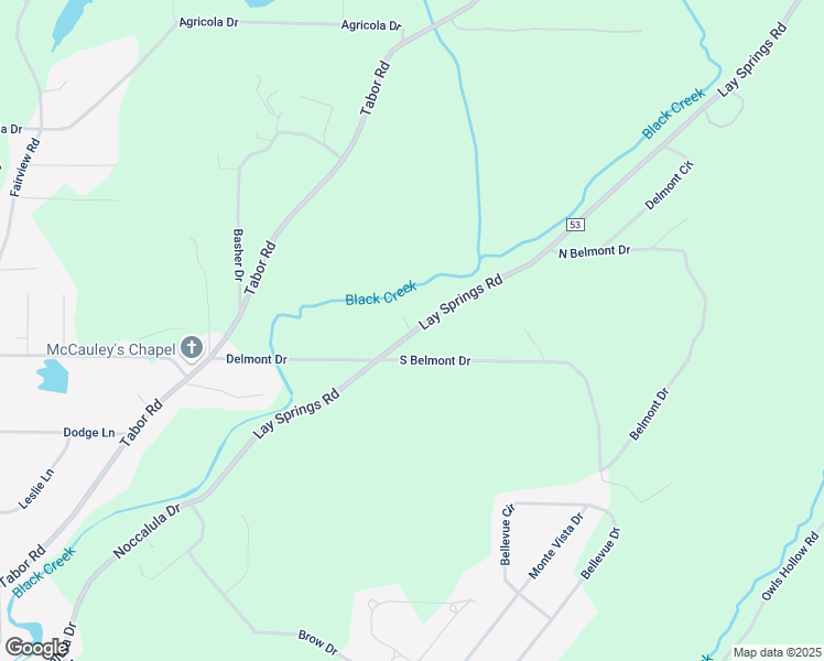 map of restaurants, bars, coffee shops, grocery stores, and more near 1520 Lay Springs Road in Gadsden