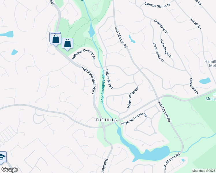 map of restaurants, bars, coffee shops, grocery stores, and more near 3284 Bakers Mill Court Northeast in Dacula