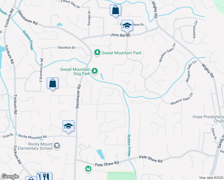 map of restaurants, bars, coffee shops, grocery stores, and more near 4224 Arbor Club Drive in Marietta