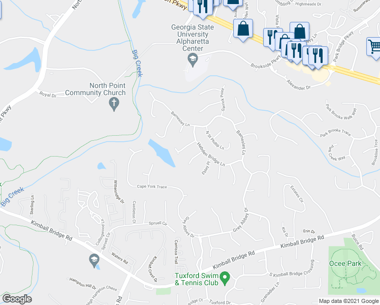 map of restaurants, bars, coffee shops, grocery stores, and more near 725 Culworth Manor in Alpharetta