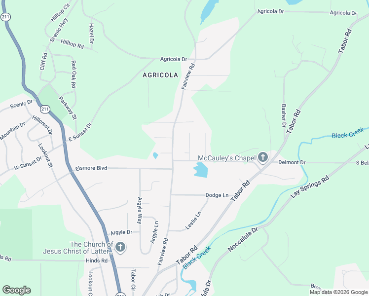 map of restaurants, bars, coffee shops, grocery stores, and more near 2312 Nanette Street in Gadsden