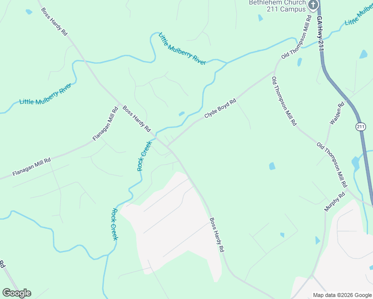map of restaurants, bars, coffee shops, grocery stores, and more near 933 Boss Hardy Road in Winder