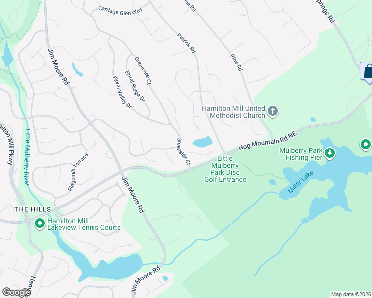 map of restaurants, bars, coffee shops, grocery stores, and more near 4185 Greenside Court in Dacula