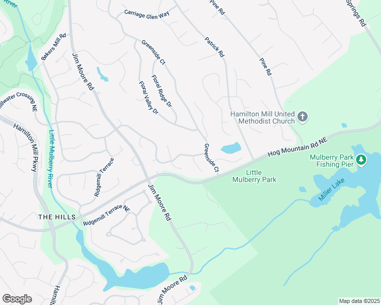 map of restaurants, bars, coffee shops, grocery stores, and more near 3690 Millwater Crossing Northeast in Dacula
