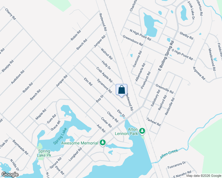 map of restaurants, bars, coffee shops, grocery stores, and more near 198 Sycamore Road in Southport