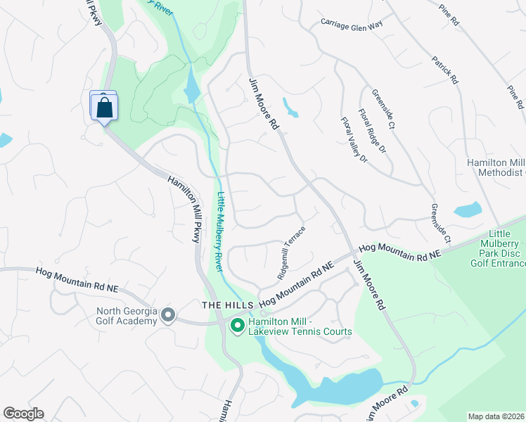 map of restaurants, bars, coffee shops, grocery stores, and more near 1727 Bakers Mill Road in Dacula