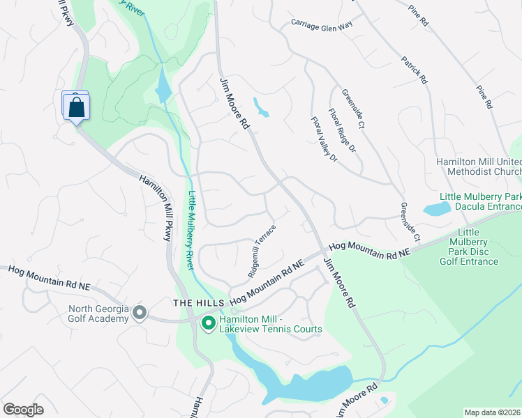 map of restaurants, bars, coffee shops, grocery stores, and more near 1667 Bakers Mill Road in Dacula