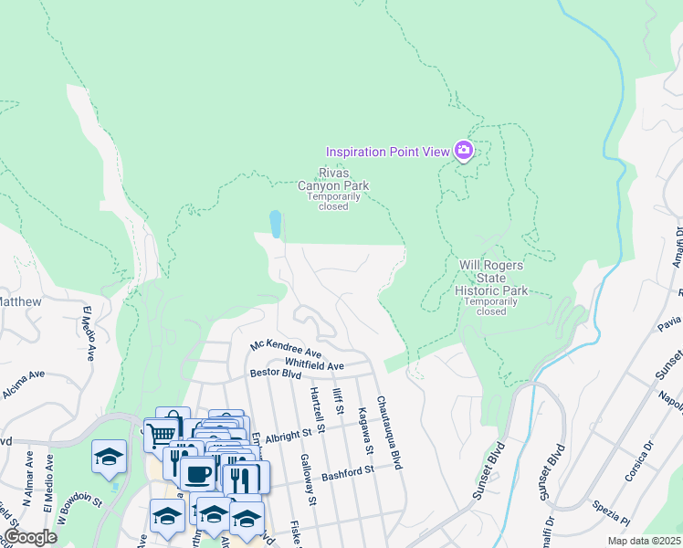 map of restaurants, bars, coffee shops, grocery stores, and more near 14722 Oracle Place in Los Angeles
